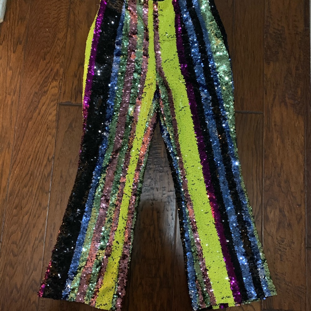 Sequin Flare Pants